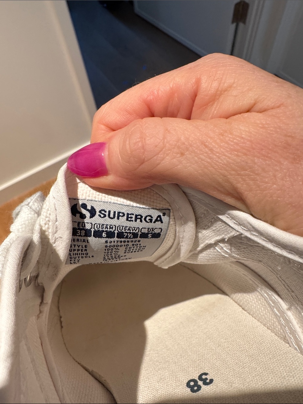 Superga White Canvas Low-Top Sneakers - Picture 9 of 9